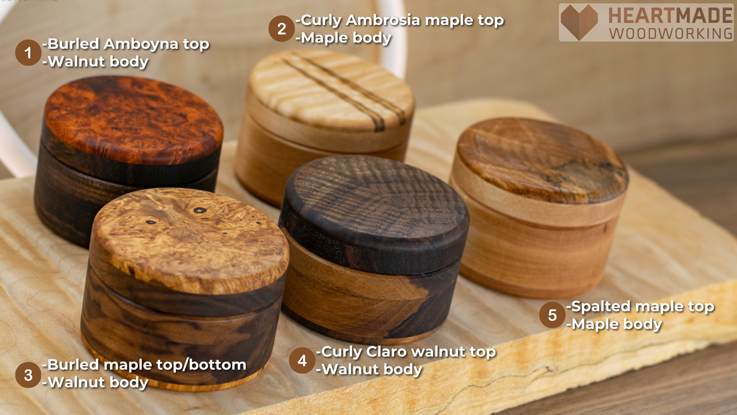 Threaded Wood Jars/Containers - Small Batch with Fancy Woods