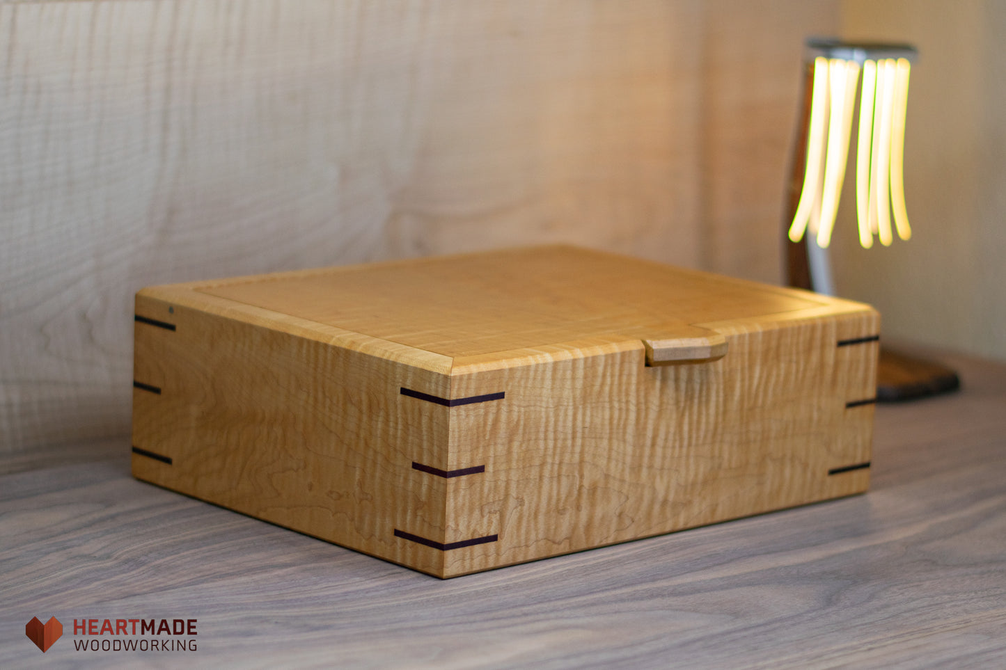 Curly Maple Keepsake Box - Jewelry Box, Letter Box, Wedding Gift Box