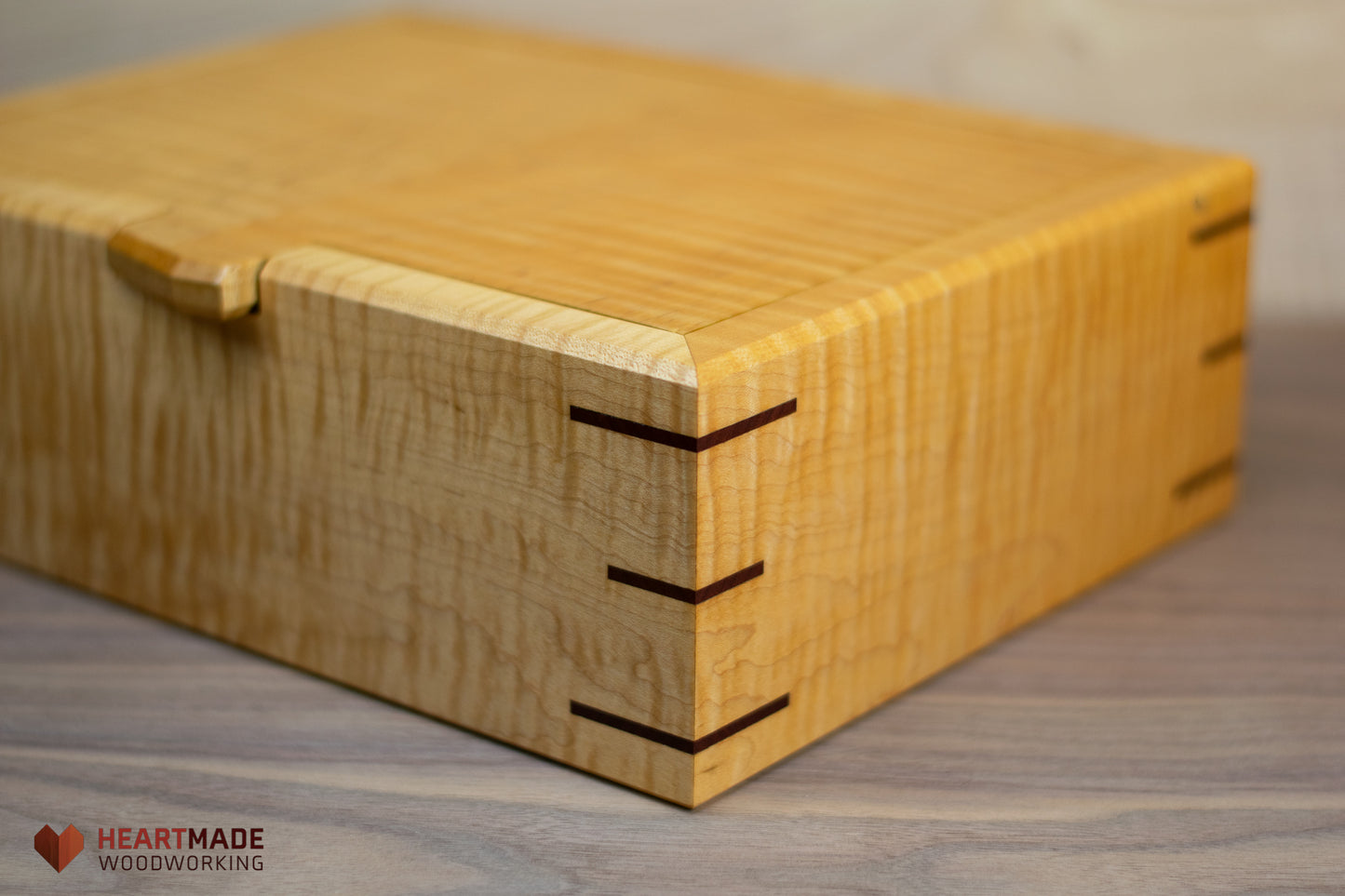 Curly Maple Keepsake Box - Jewelry Box, Letter Box, Wedding Gift Box