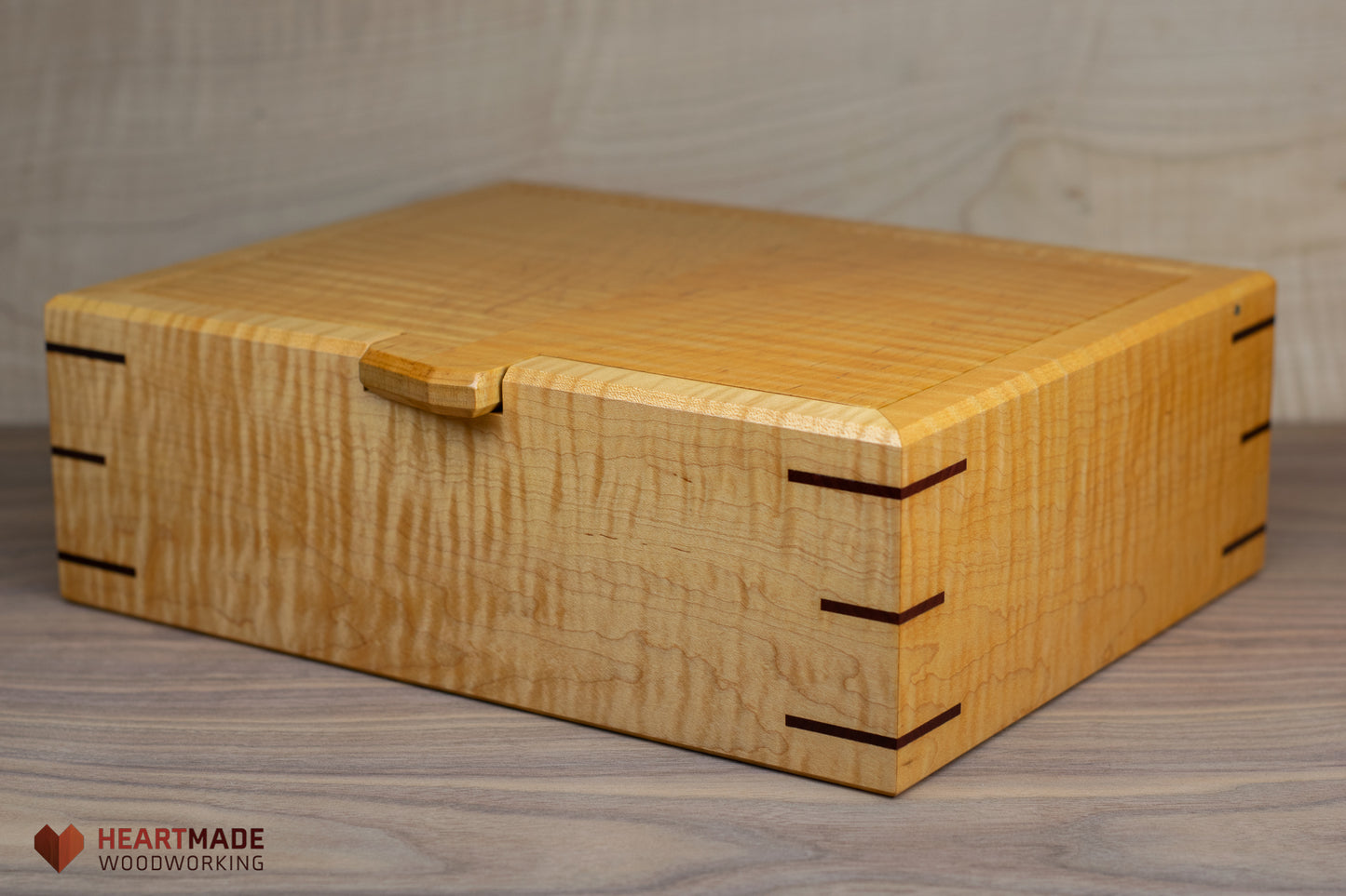 Curly Maple Keepsake Box - Jewelry Box, Letter Box, Wedding Gift Box