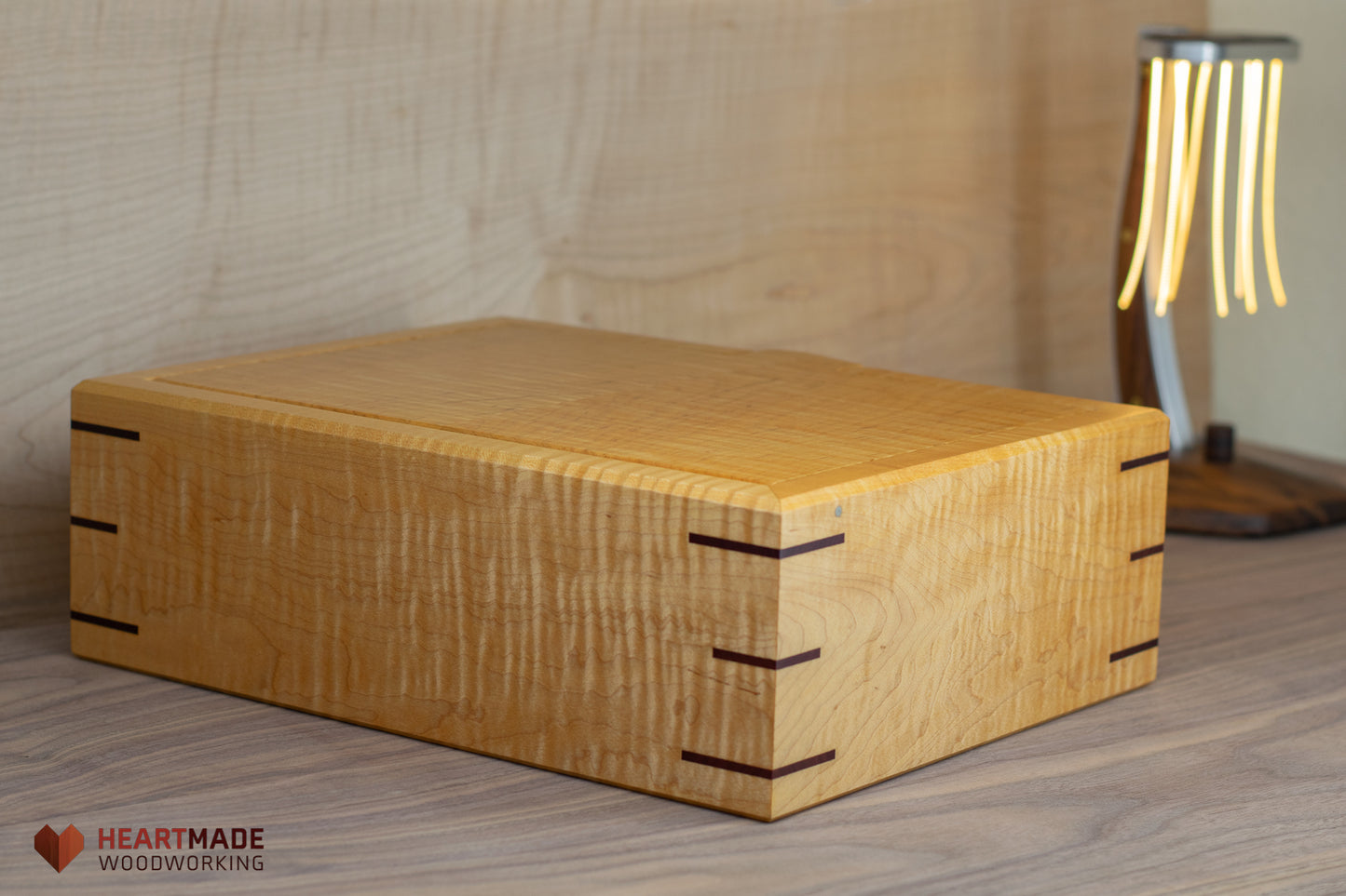 Curly Maple Keepsake Box - Jewelry Box, Letter Box, Wedding Gift Box