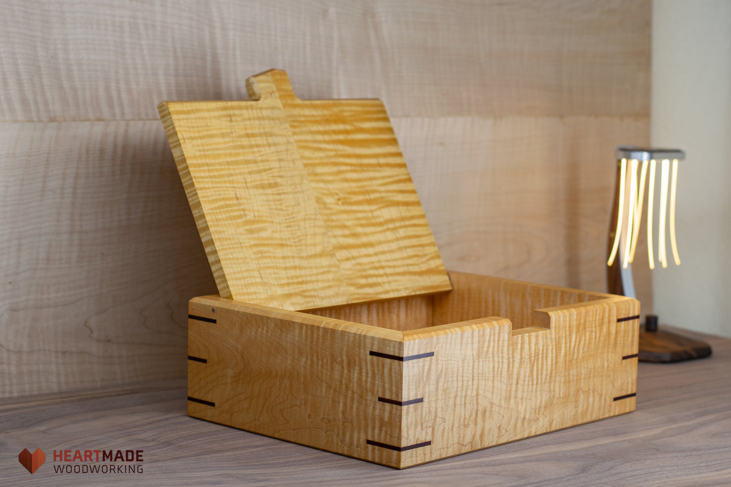 Curly Maple Keepsake Box - Jewelry Box, Letter Box, Wedding Gift Box
