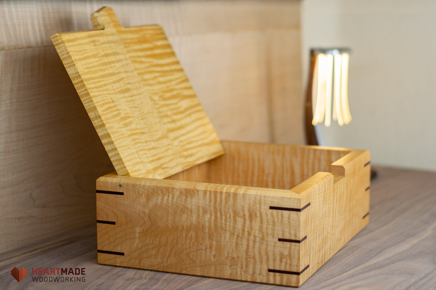 Curly Maple Keepsake Box - Jewelry Box, Letter Box, Wedding Gift Box