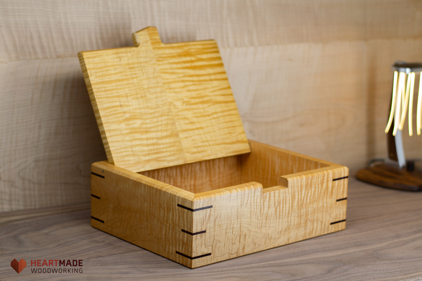 Curly Maple Keepsake Box - Jewelry Box, Letter Box, Wedding Gift Box