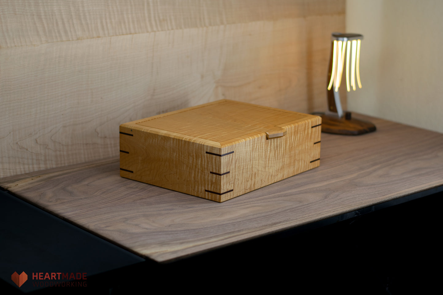 Curly Maple Keepsake Box - Jewelry Box, Letter Box, Wedding Gift Box