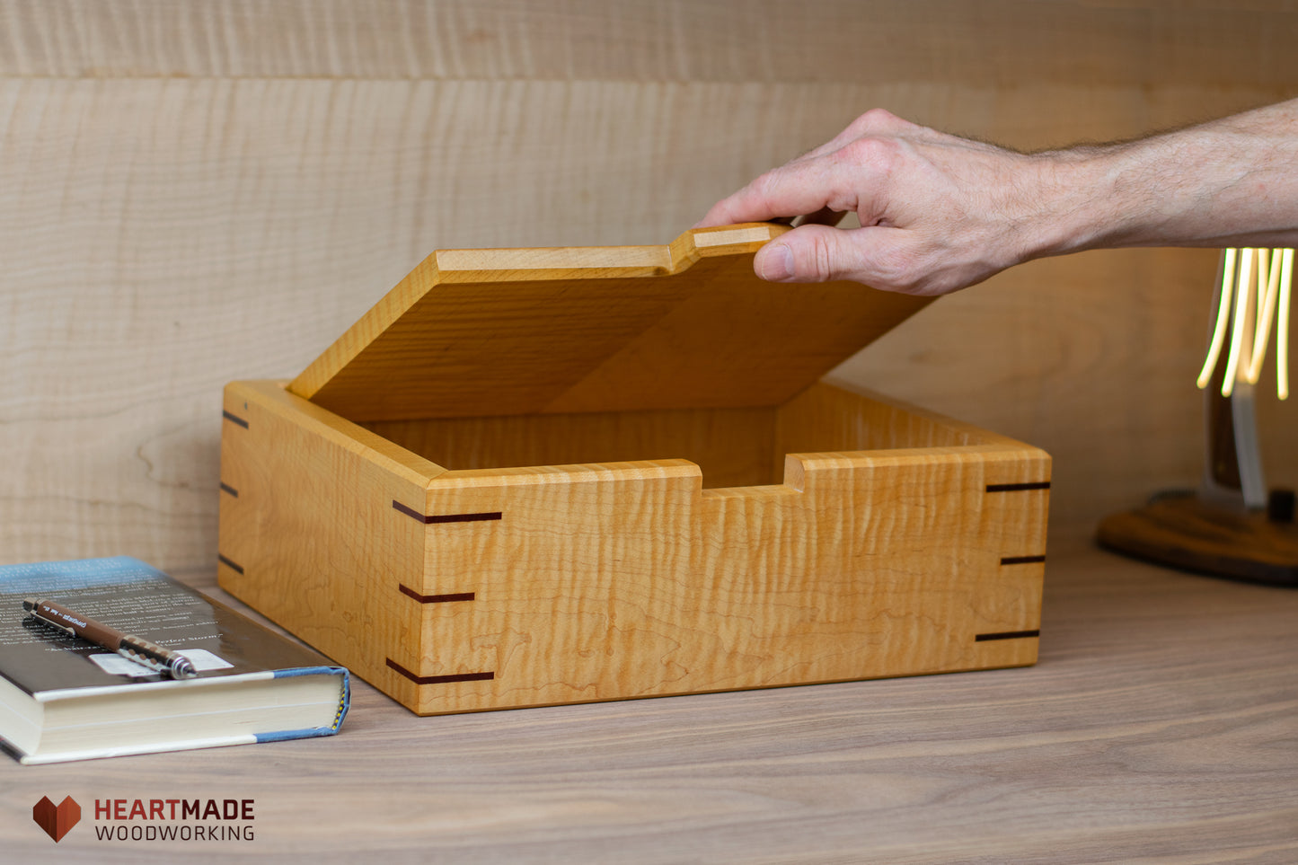 Curly Maple Keepsake Box - Jewelry Box, Letter Box, Wedding Gift Box