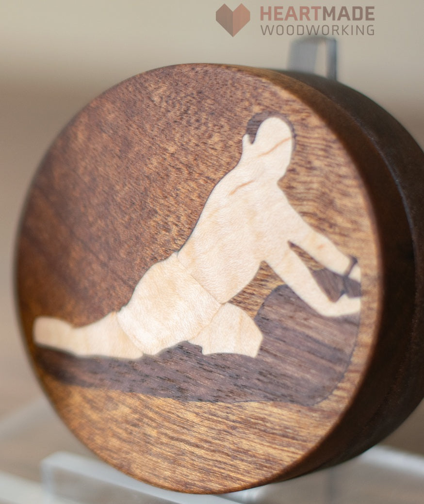 Threaded Wood Jars - Carbon Fiber and Wood Inlays