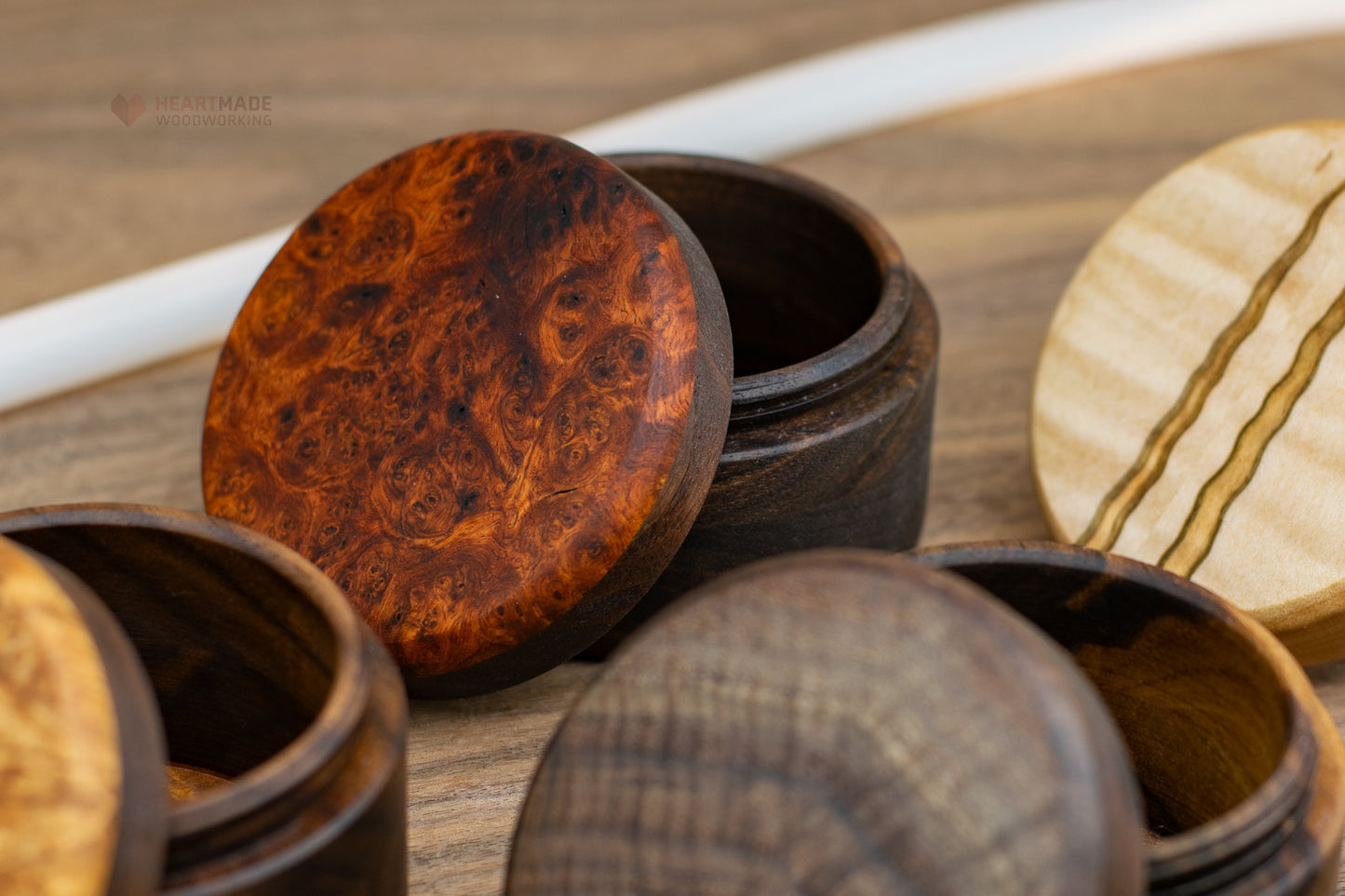 Threaded Wood Jars/Containers - Small Batch with Fancy Woods