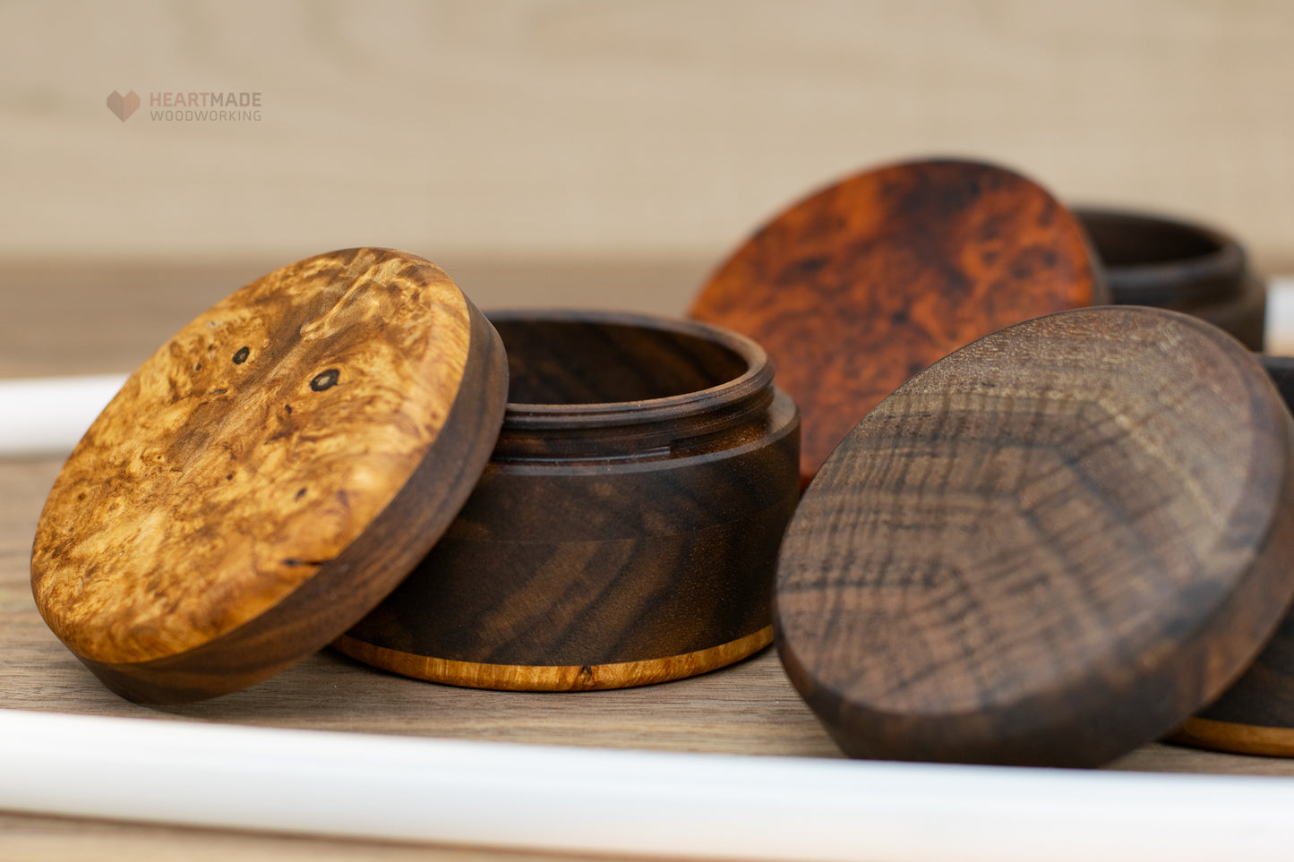Threaded Wood Jars/Containers - Small Batch with Fancy Woods