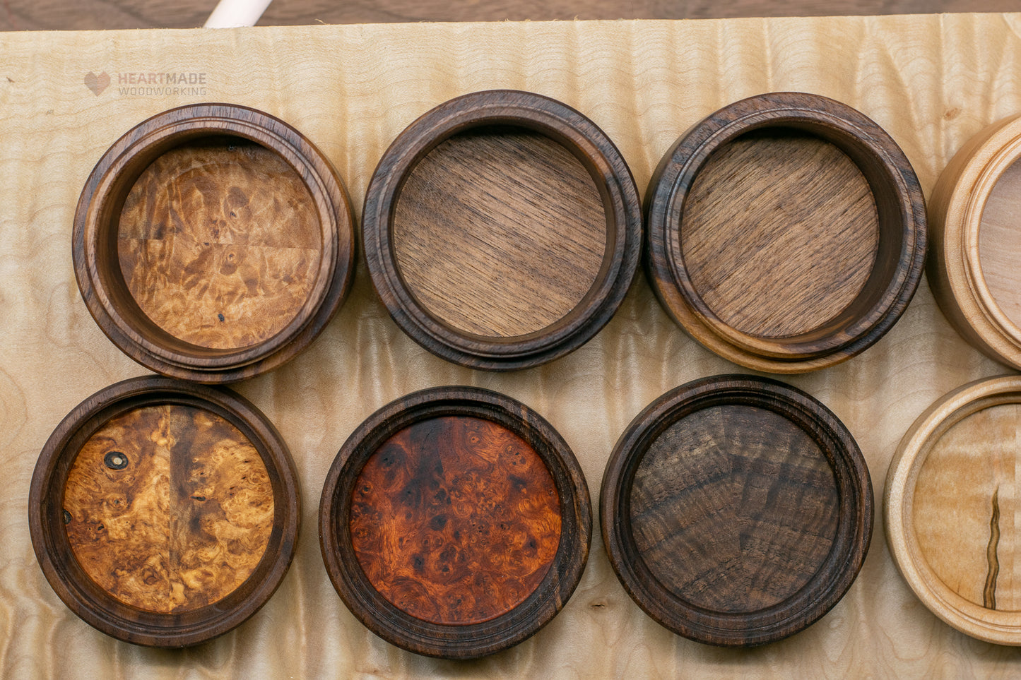 Threaded Wood Jars/Containers - Small Batch with Fancy Woods