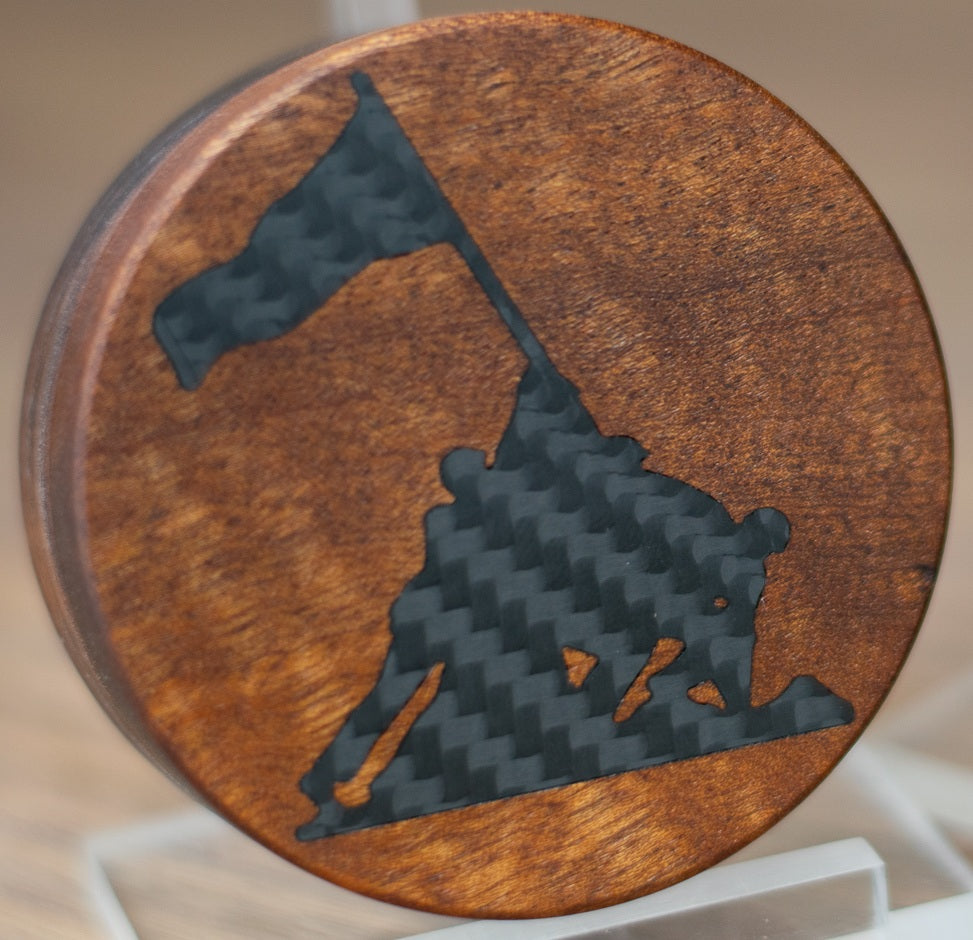 Threaded Wood Jars - Carbon Fiber and Wood Inlays