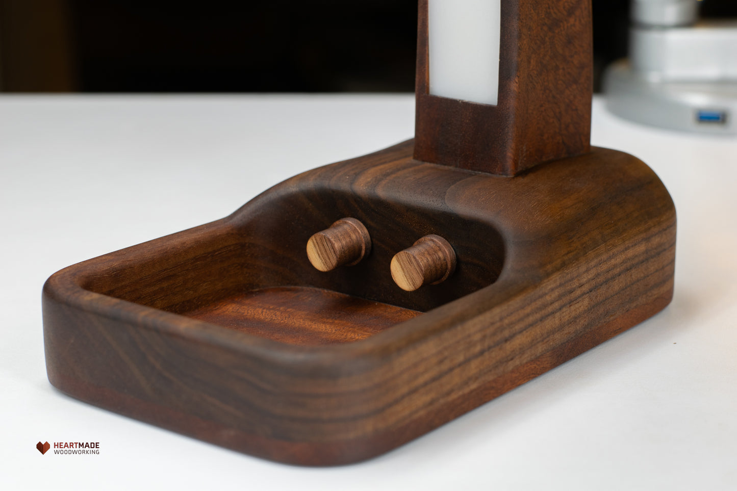 Desk Lamp - Walnut and Mahogany - Dual Color Temperature With Dimmers