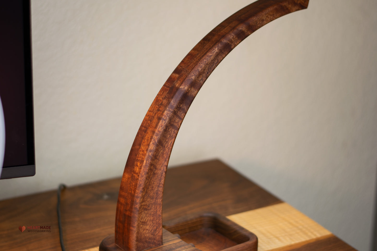 Desk Lamp - Walnut and Mahogany - Dual Color Temperature With Dimmers