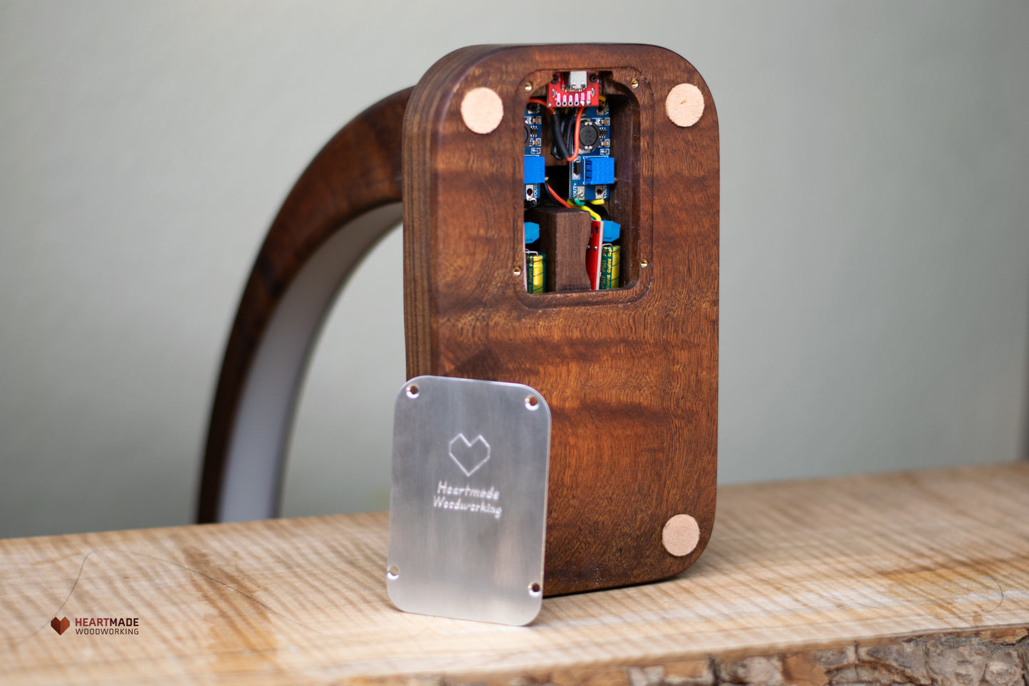 Desk Lamp - Walnut and Mahogany - Dual Color Temperature With Dimmers
