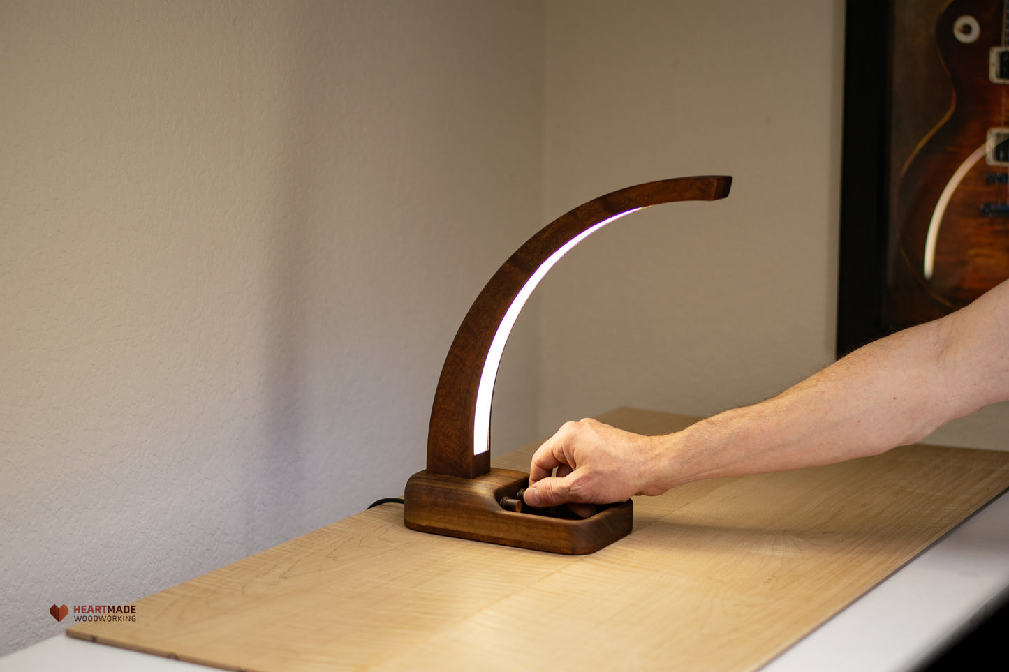 Desk Lamp - Walnut and Mahogany - Dual Color Temperature With Dimmers