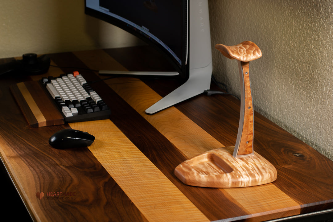 Quilted Maple Headphone Stand