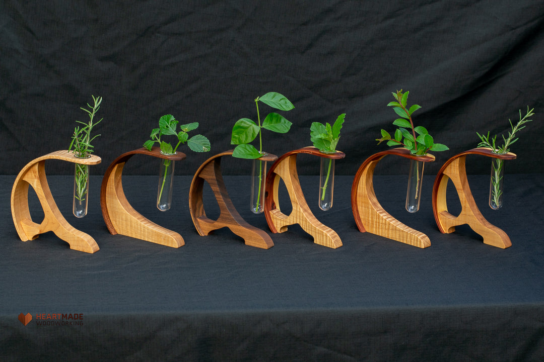 Propagation Station - Vase - Aromatic Cedar with Curly Maple