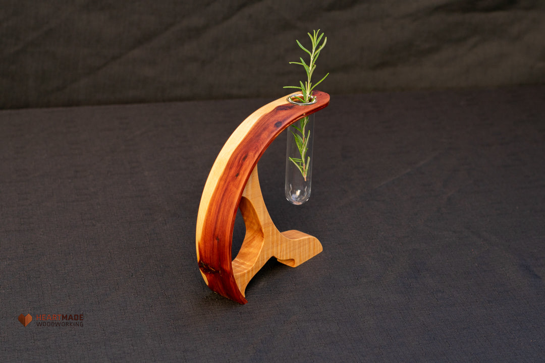 Propagation Station - Vase - Aromatic Cedar with Curly Maple