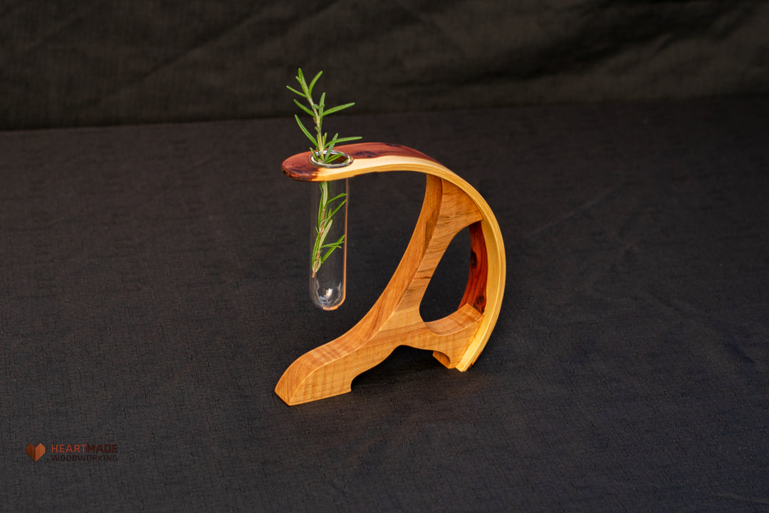 Propagation Station - Vase - Aromatic Cedar with Curly Maple