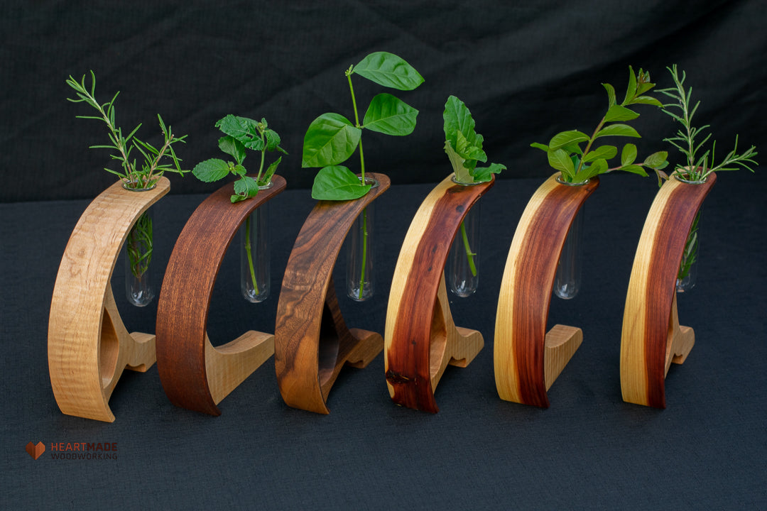 Propagation Station - Vase - Aromatic Cedar with Curly Maple