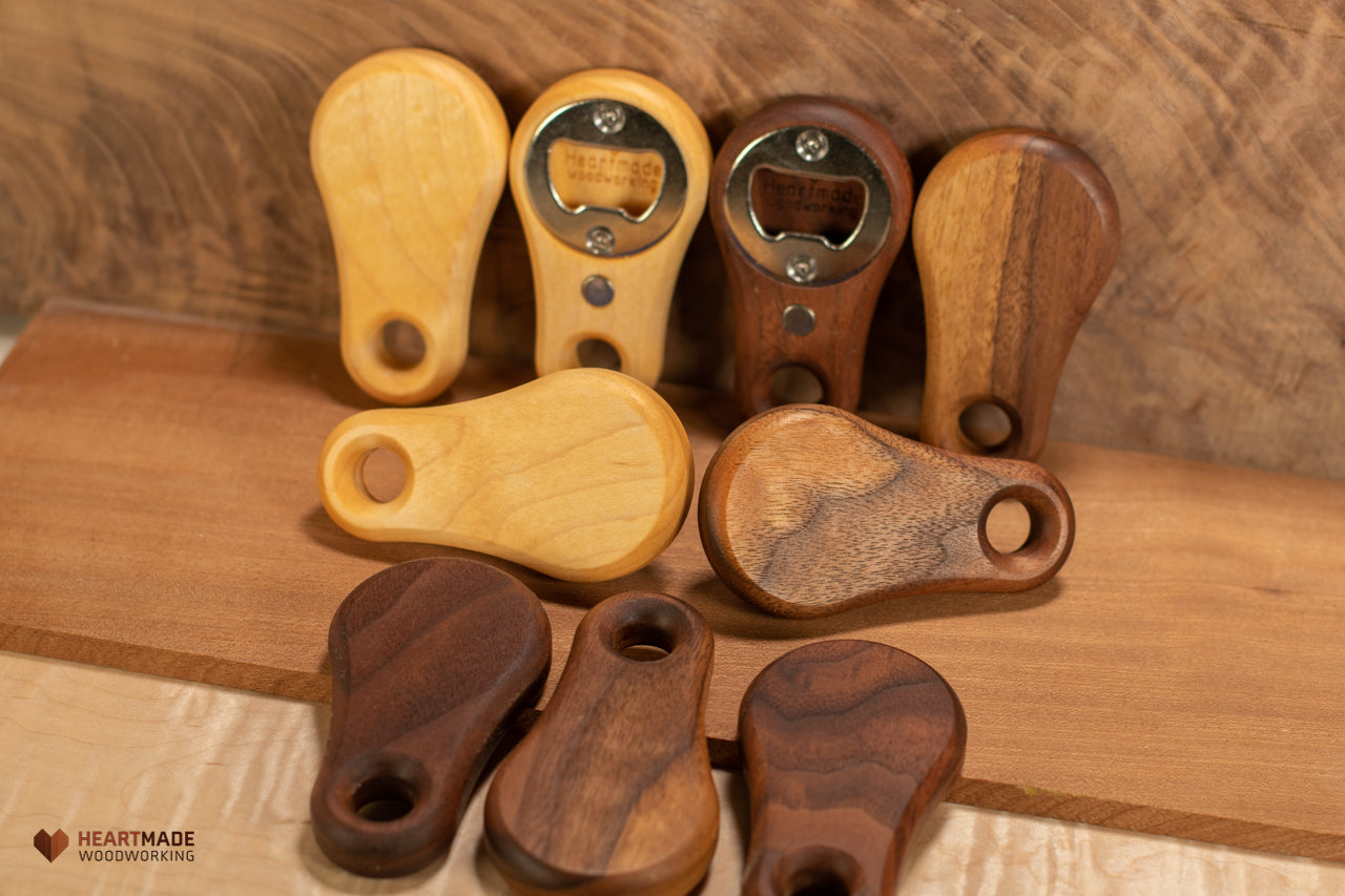 Mini Wood Bottle Opener - Keychain Bottle Opener, Groomsman Gift, 5th anniversary