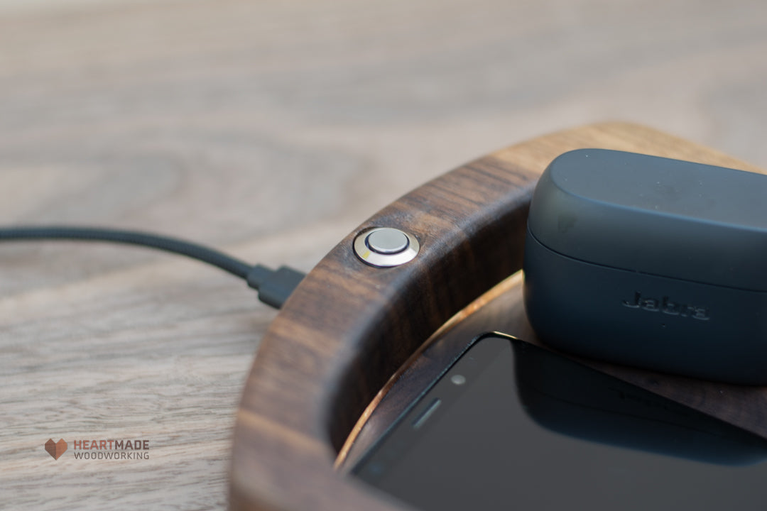 Catch-All Tray In Walnut With LED Light