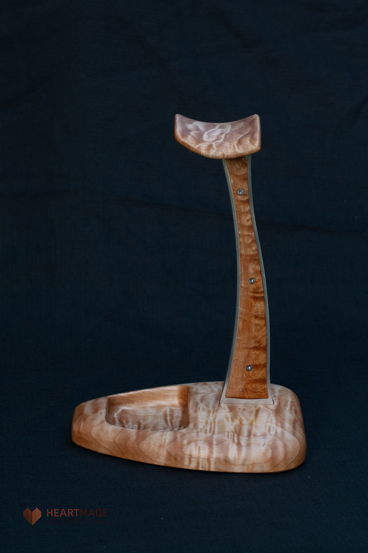 Quilted Maple Headphone Stand