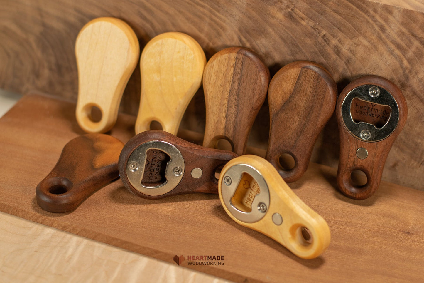 Mini Wood Bottle Opener - Keychain Bottle Opener, Groomsman Gift, 5th anniversary