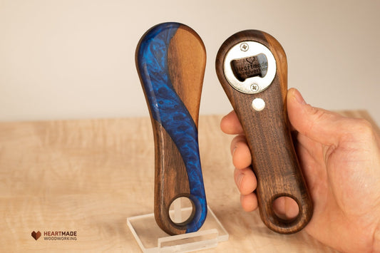 Epoxy River Bottle Openers - Handheld - Walnut