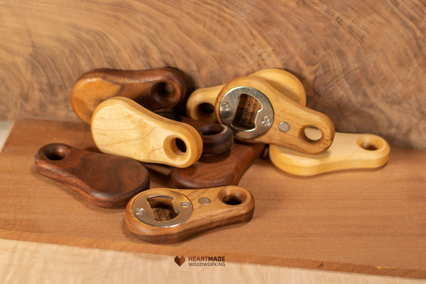 Mini Wood Bottle Opener - Keychain Bottle Opener, Groomsman Gift, 5th anniversary